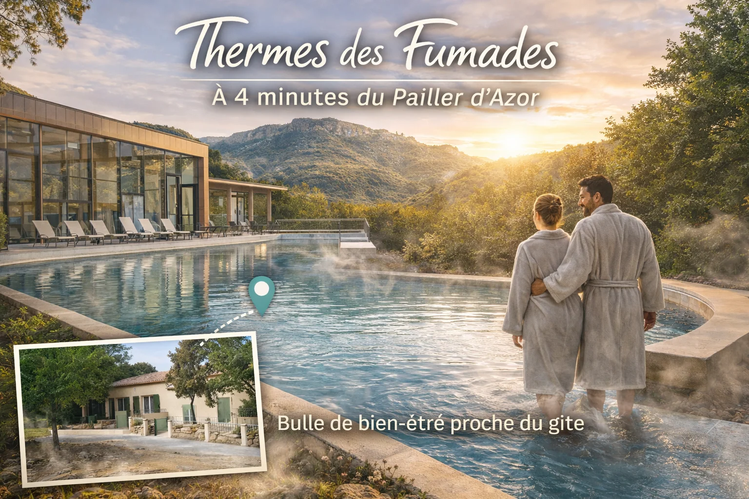 Découvrez les Thermes des Fumades : une parenthèse bien-être à 4 minutes du Pailler d’Azor