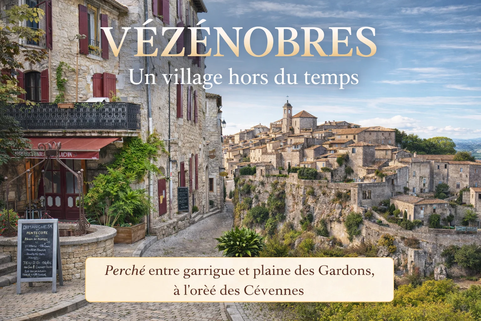 Vézénobres, le village médiéval incontournable du Gard à 25 min de Navacelles